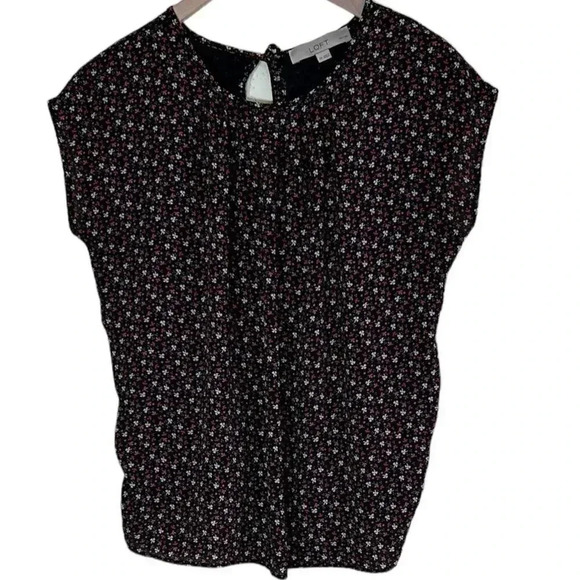 LOFT Petites Sleeveless Floral Top SP - Picture 1 of 8